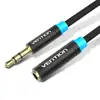 Vention Cotton Braided 3.5mm Audio Extension Cable 1.5M Blac