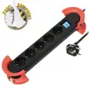 Transmedia 5-way power strip, black, 5m