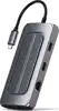 Satechi Aluminium USB-C Multiport MX Adapter (Dual 4K HDMI 60Hz/30Hz,USB-C PD 100W,Ethernet,1xUSB-C 5Gbps,2xUSB-A 3.0,Micro/SD,3.5mm audio) - Space Grey