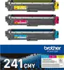 Brother TN241CMY - 3-pack - yellow, cyan, magenta - original - toner cartridge