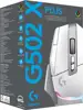 Miš LOGITECH Gaming G502 X Plus RGB, optički, 25000dpi, bežični, bijeli, USB