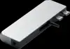 Satechi Aluminium Pro Hub Mini (1xUSB4 96W up to 6K 60Hz display output, 2 x USB-A 3.0, 1xEthernet, 1xUSB-C, 1xAudio) - Silver