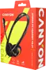 CANYON HS-01 PC headset with microphone, volume control and adjustable headband, cable length 1.8m, Black/Orange, 163*128*50mm, 0.069kg