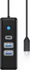 USB-C hub 3-port, 2x USB-A, 1x USB-C, USB 3.0, 0.15m, Black,