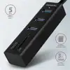 USB HUB AXAGON HMA-CR3A 3x USB-A + SD/microSD, 20cm