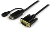 StarTech.com HDMI to VGA Cable – 6ft 2m - 1080p – Active Conversion – HDMI to VGA Adapter Cable for Your VGA Monitor / Display (HD2VGAMM6) - video converter - black