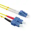 Roline optički mrežni kabel LC-SC 9/125µm, Duplex, OS2, 1.0m, žuti