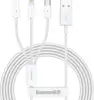 Kabel USB 3w1 Baseus Superior Series, USB do micro USB / USB-C / Lightning, 3.5A, 1.2m (bijela)