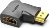 Vention HDMI 90 Degree Male to Female Vertical Flat Adapter Black