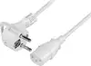 Transmedia Schuko plug flat to C13 jack 5m, White