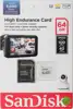 SanDisk High Endurance microSDXC 64GB V30 + Adapter