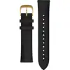 Zamjenski remen Garmin 20mm - Black Leather (Gold kopča)