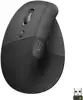 Miš LOGITECH Lift, za ljevake, optički, ergonomski, bežični, USB, sivi