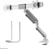 Full motion table mount for two flat screens 17-32'' 7KG 2x 8KG White Neomounts