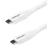 StarTech.com USB C to USB C Cable - 6 ft / 2m - 5A PD - M/M - White - USB 2.0 - USB-IF Certified - USB Type C Cable - USB C Charging Cable (USB2C5C2MW) - USB-C cable - 2 m