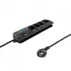 Qoltec 4 gniazda 2.5m czarna