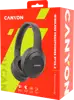 CANYON BTHS-3, Canyon Bluetooth headset,with microphone, BT V5.1 JL6956, battery 300mAh, Type-C charging plug, PU material, size:168*190*78mm, charging cable 30cm and audio cable 100cm, Dark grey