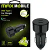 MAXMOBILE AUTO ADAPTER PD QC 3.0 DUO TYPE C SC-233003,50W QUICK CHARGE crni