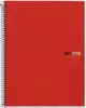 Kolegij blok Miquelrius A5 70g 150L spiralni crte basic crveni PP 2834