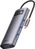 Baseus Metal Gleam Series Hub 7w1, USB-C do 3x USB 3.0 + HDMI + USB-C PD + VGA + Ethernet RJ45