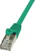 S/FTP prespojni kabel Cat.6a LSZH Cu AWG26, zeleni, 0,5 m