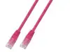 U/UTP prespojni kabel Cat.5e PVC CCA AWG24, ružičasti, 1,0 m