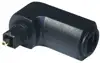 Transmedia Toslink plug to Toslink jack angled adapter
