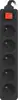 Lanberg 5 sockets PL 1.5m black with switch