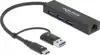 Docking station DELOCK, USB-C/USB-A na USB-C, USB-A, LAN