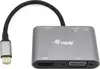 Equip 133483 laptop dock/port replicator Wired USB 3.2 Gen 1 (3.1 Gen 1) Type-C Black, Grey