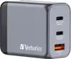 Verbatim GNC-65 GaN Charger 65W 2xUSB-C/1xUSB-A