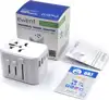 Universal Travel Adapter Ewent EW1470, EU/USA/UK/AUS/CN/IT/BR, 2xUSB-A, 3xUSB-C, White