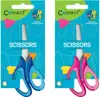 Škare školske 13cm oble s mjerilom Soft Connect sortirano blister