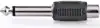 Adapter NEDIS, 6.35mm TS (M) na RCA (Ž), crni, blister