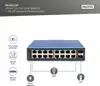 DIGITUS Industrial Ethernet Switch - 18 Ports - 16x Base-Tx (10/100/1000) - 2x SFP
