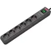 Eco-Line 13.500A extension socket with surge protection 6-way, anthrazit, 5m
