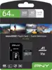 SD MicroSD XC Card 64GB PNY Pro Elite R100MB/s W60MB/s reta