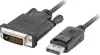 DisplayPort -> DVI-D (24+1) kabel M/M 1,8m, 1080p, crni