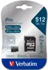SD MicroSD Card 512GB Verbatim SDHC Pro Class 10 + Adapter retail