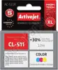 Activejet AC-511R Ink cartridge (replacement for Canon CL-511; Premium; 12 ml; color)