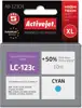 Activejet AB-123CN ink (replacement for Brother LC123C/LC121C; Supreme; 10 ml; cyan)