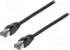 Premium Cat.8.1 patch cable, black, 10m