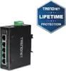 TRENDnet Industrie Switch 5 Port Fast Eth. PoE+ L2 DIN-Rai