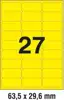 Etikete LK 63,5x29,6mm pk25L Zweckform L6004-25 neon žute
