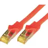 S/FTP 26 AWG, CAT7 Raw Cable, CAT6a Modular plugs, 10 m, Red