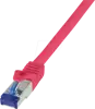 Logilink patch kabel Ultraflex, Cat.6A, S/FTP, crveni, 0,25 m