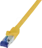 Logilink patch kabel Ultraflex, Cat.6A, S/FTP, žuti, 0,5 m