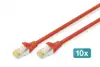 DIGITUS CAT 6A S/FTP patch kabel, 3m, crveni