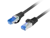 PATCHCORD KAT.6A S/FTP LSZH CCA 1M crna FLUKE PASSED LANBERG