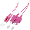 Duplex Jumper LC/SC, 50/125µ, 2m, OM4, LSZH, violet